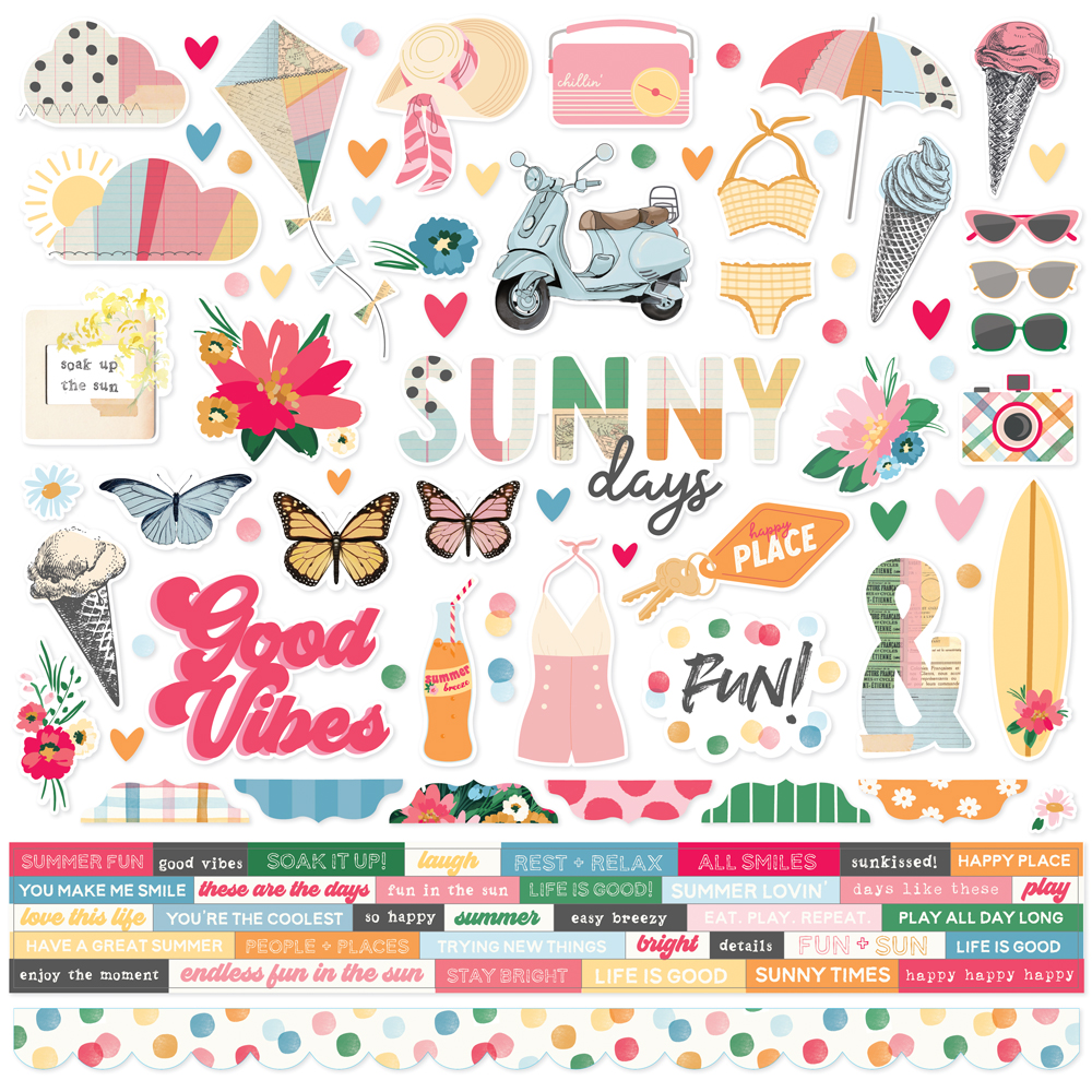 Simple Stories Sunny Days Cardstock Stickers