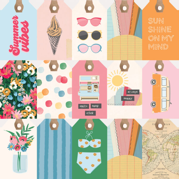Simple Stories Sunny Days 12X12 Tag Elements