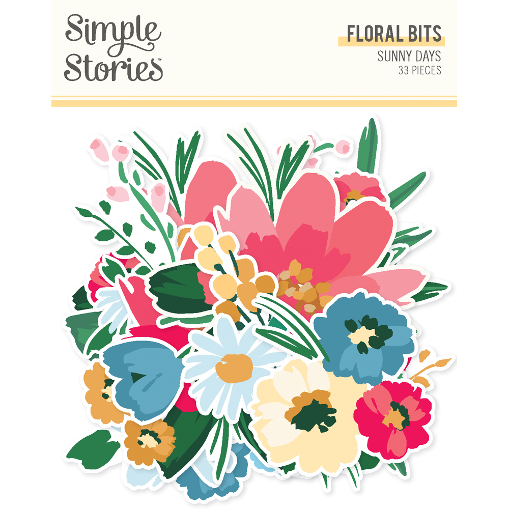 Simple Stories Sunny Days Floral Bits & Pieces