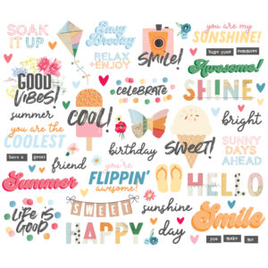 Simple Stories Sunny Days Sentiment Bits & Pieces