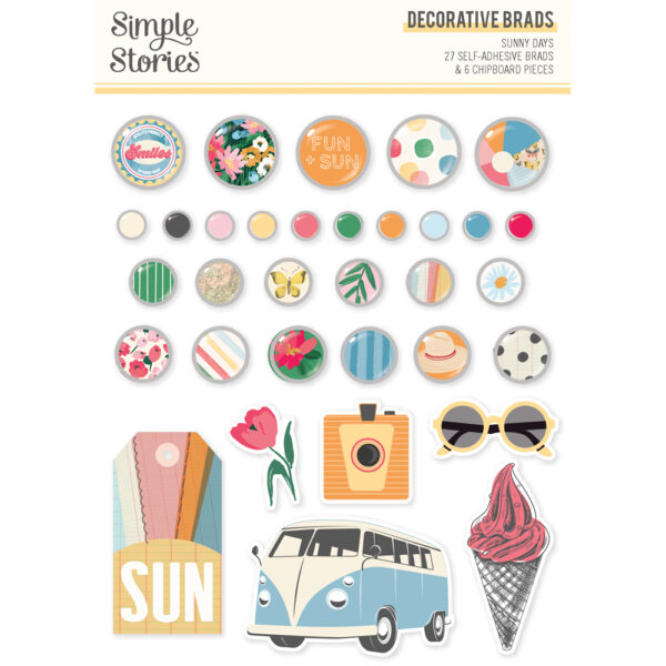 Simple Stories Sunny Days Decorative Brads