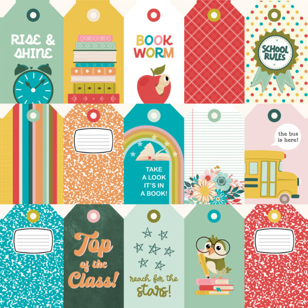 Simple Stories Book Fair 12X12 Tag Elements