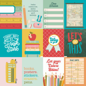 Simple Stories Book Fair 12X12 3X4 Elements