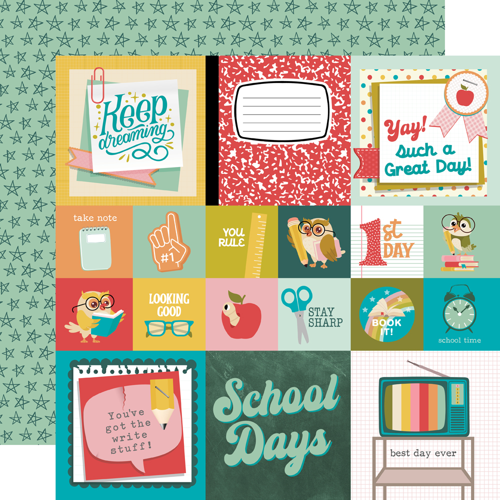 Simple Stories Book Fair 12X12 2X2/4X4 Elements