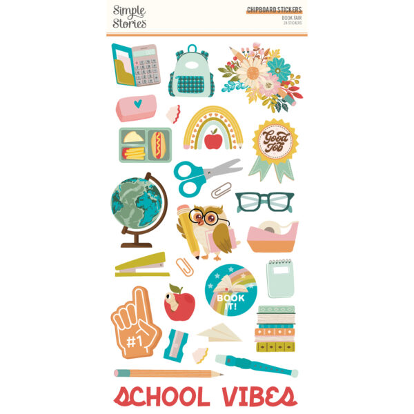 Simple Stories Book Fair 6X12 Chipboard