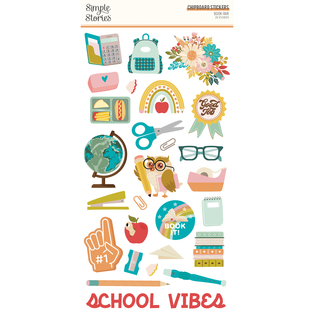 Simple Stories Book Fair 6X12 Chipboard