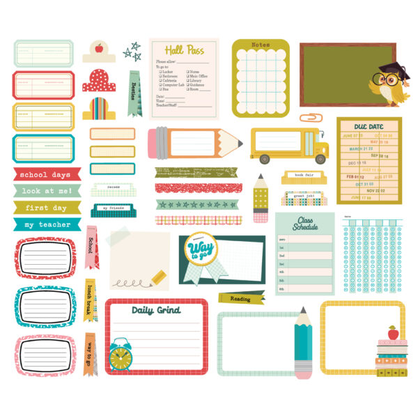 Simple Stories Book Fair Journal Bits & Pieces