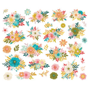 Simple Stories Book Fair Floral Bits & Pieces