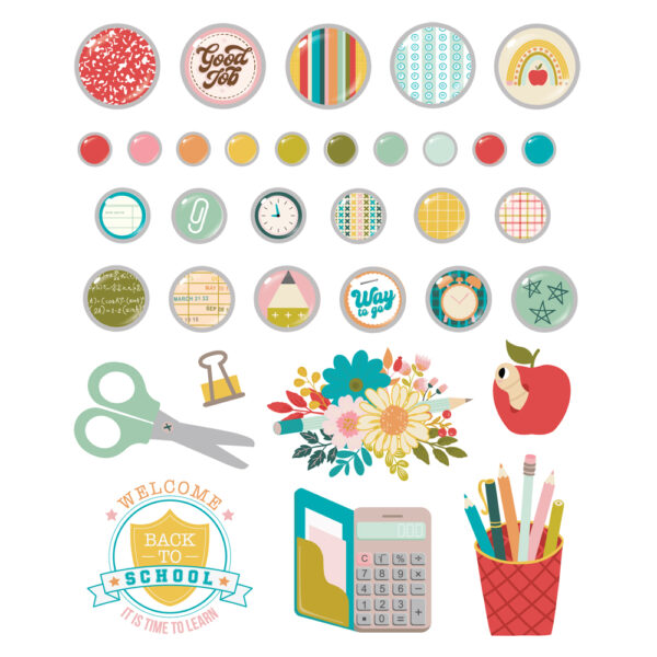 Simple Stories Book Fair Decorative Brads