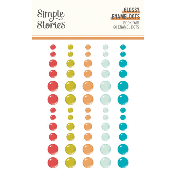 Simple Stories Book Fair Glossy Enamel Dots