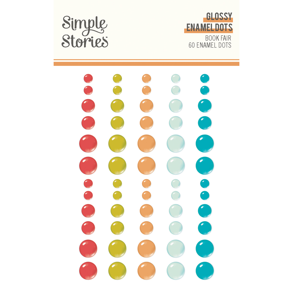 Simple Stories Book Fair Glossy Enamel Dots