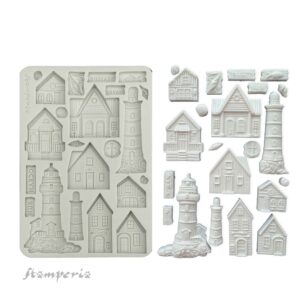 STAMPERIA MOULD SILENT SEA HOUSES AND LIGHTHOUSES