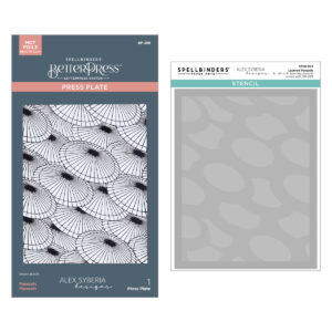 Spellbinders Spring in Kyoto Betterpress & Stencil Bundle From the Spring in Kyoto Collection By Alex Syberia Designs