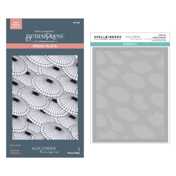Spellbinders Spring in Kyoto Betterpress & Stencil Bundle From the Spring in Kyoto Collection By Alex Syberia Designs