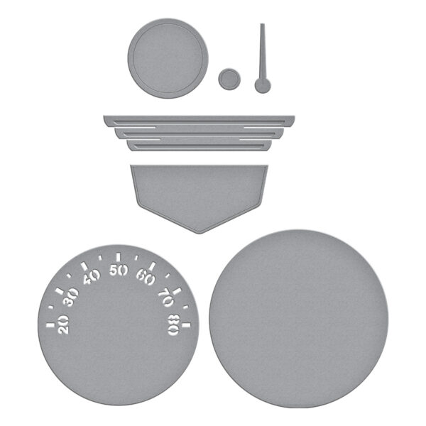 Spellbinders Speedometer Etched Dies From the Classic Road Legends Collection By Mindy Eggen