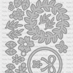 Pretty Pink Posh Die Floral Wreath Builder