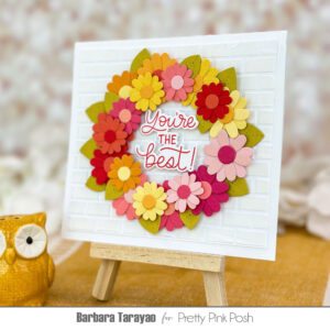 Pretty Pink Posh Die Floral Wreath Builder