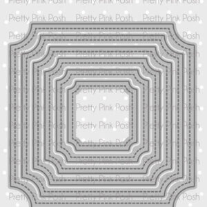 Pretty Pink Posh Die Notched Squares