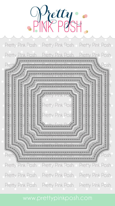 Pretty Pink Posh Die Notched Squares