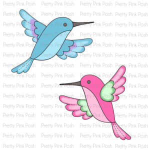 Pretty Pink Posh Die Stitched Hummingbirds