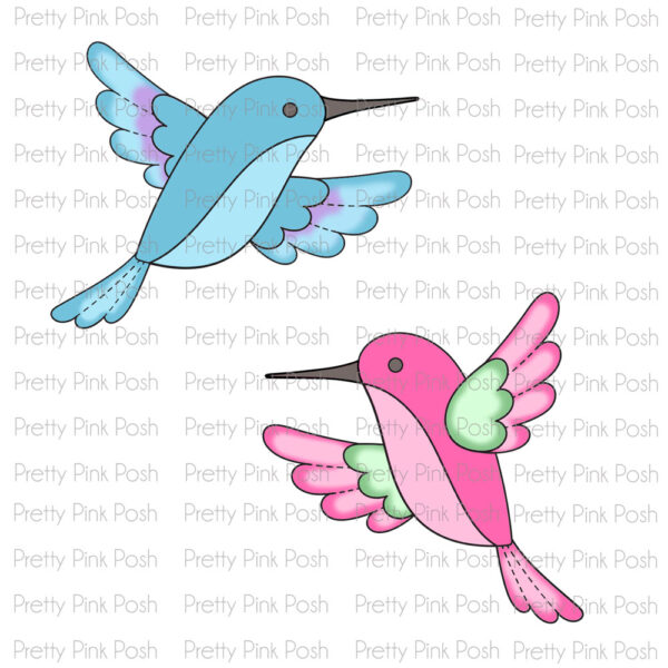 Pretty Pink Posh Die Stitched Hummingbirds