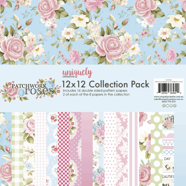 Uniquely Creative Patchwork Roses 12 X 12 Collection Pack