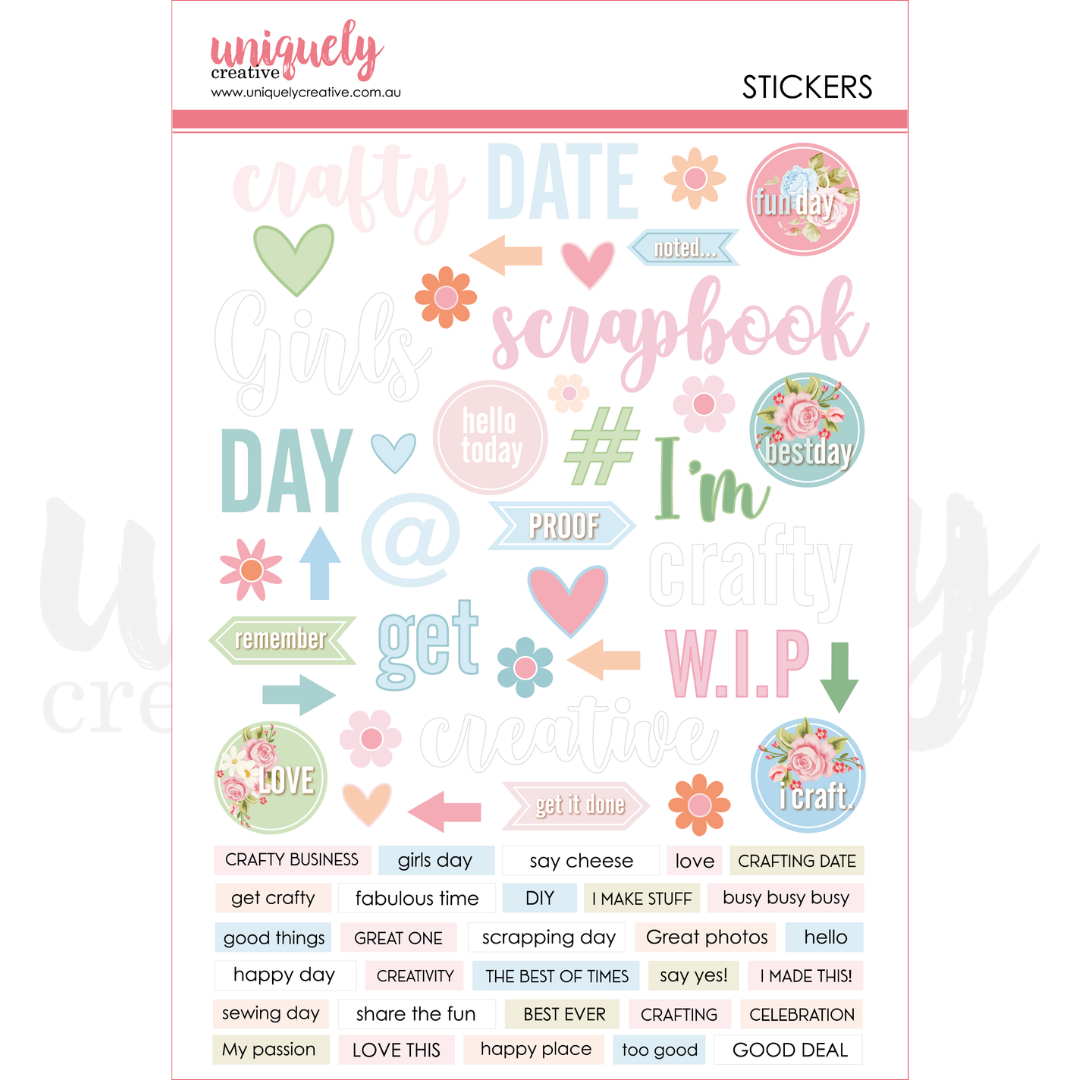 Uniquely Creative Patchwork Roses Puffy Sticker