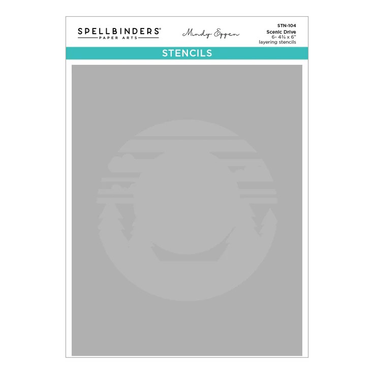 Spellbinders Scenic Drive Stencil from the Classic Road Legends Collection by Mindy Eggen