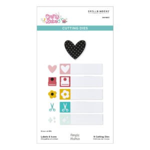 Spellbinders Labels & Icons Etched Dies from the Crafty Babe Collection with Simple Stories