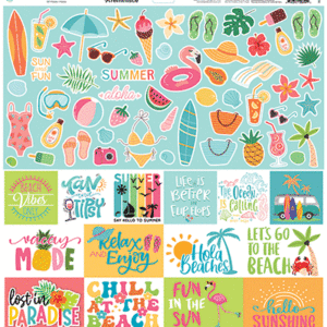 Reminisce Beach Vibes 12X12 Sticker