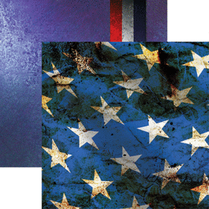 Reminisce Red, White, Blue 12X12 Field of Blue