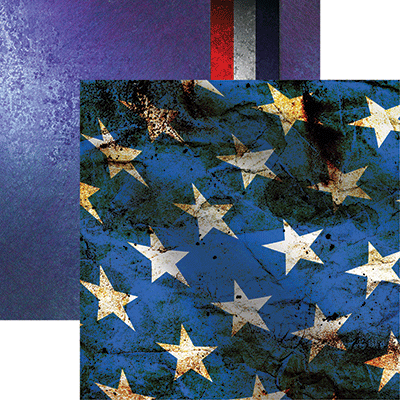 Reminisce Red, White, Blue 12X12 Field of Blue