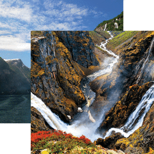 Reminisce Scandanavia 12X12 Voringfossen Waterfall, Norway