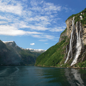 Reminisce Scandanavia 12X12 Voringfossen Waterfall, Norway