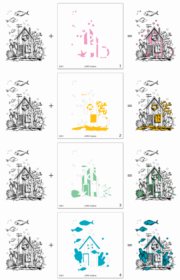 LDRS the Sea Shack Layering Stencils