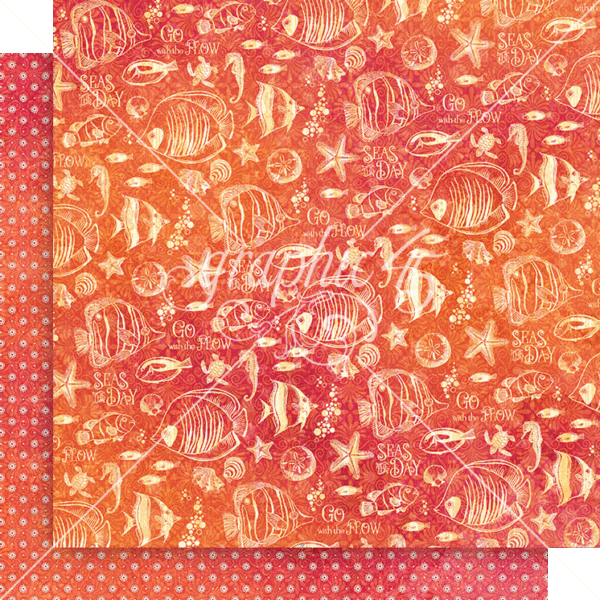Graphic 45 Seas the Day 12X12 Hugs & Fishes Graphic 45 Seas the Day 12X12 Hugs & Fishes