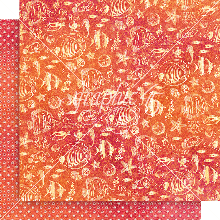 Graphic 45 Seas the Day 12X12 Hugs & Fishes