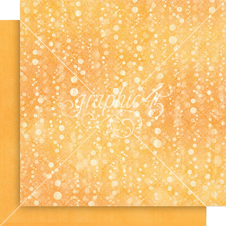 Graphic 45 Seas the Day 12X12 Sunshine Yellow Pattern & Solid Sheet