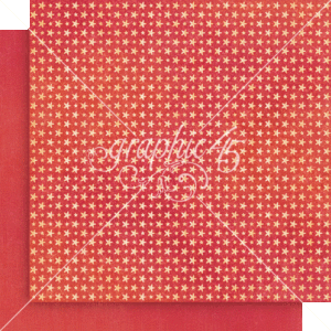 Graphic 45 Seas the Day 12X12 Coral Red Pattern & Solid Sheet