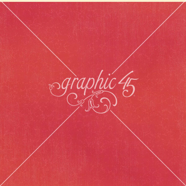 Graphic 45 Seas the Day 12X12 Coral Red Pattern & Solid Sheet