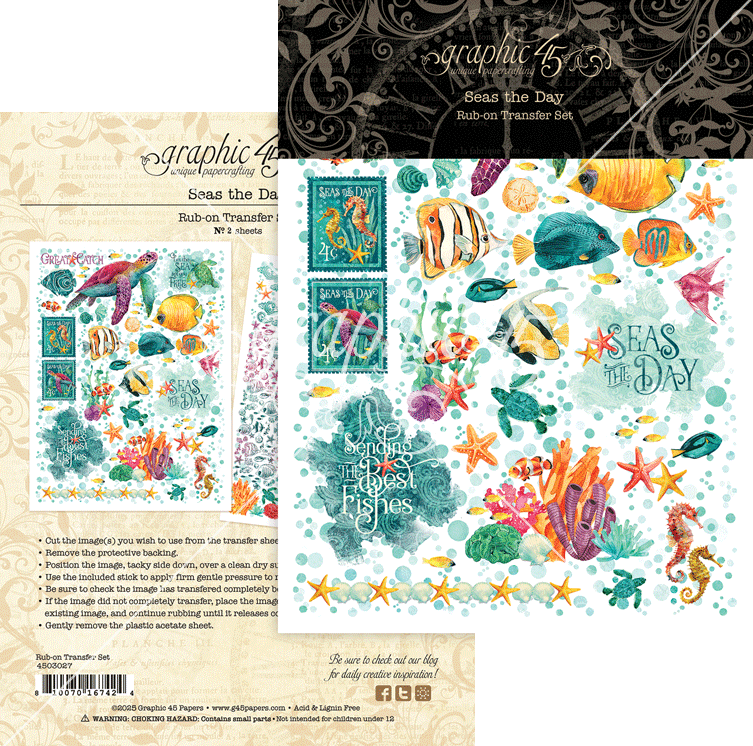 Graphic 45 Seas the Day Rub-on Transfers