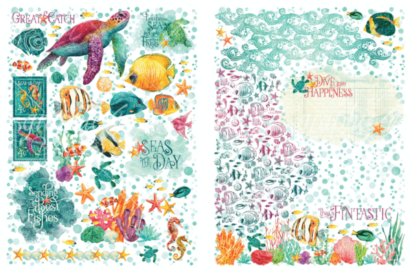 Graphic 45 Seas the Day Rub-on Transfers