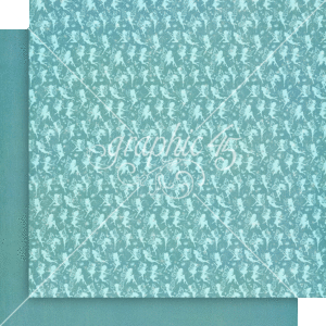 Graphic 45 Fairy Boutique 12X12 Aero Blue Pattern & Solid Sheet