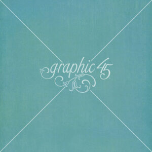 Graphic 45 Fairy Boutique 12X12 Aero Blue Pattern & Solid Sheet
