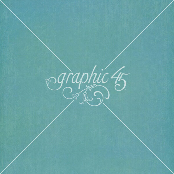 Graphic 45 Fairy Boutique 12X12 Aero Blue Pattern & Solid Sheet
