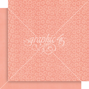 Graphic 45 Fairy Boutique 12X12 Posey Pink Pattern & Solid Sheet