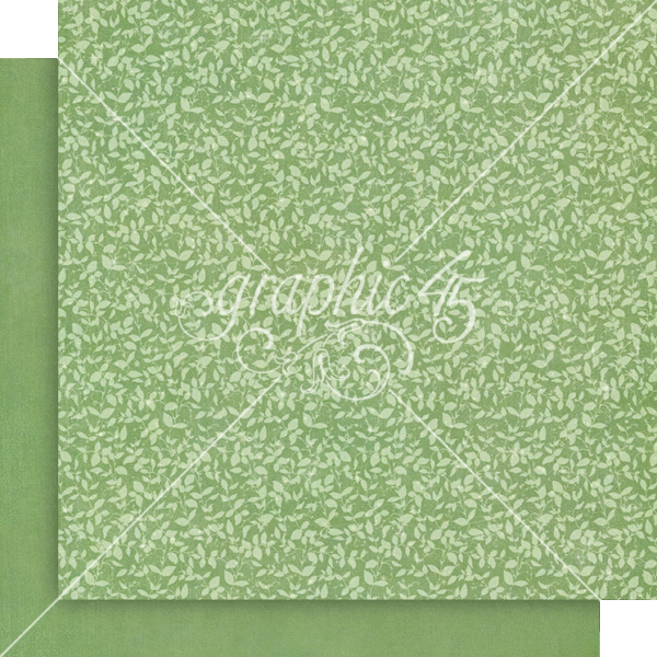 Graphic 45 Fairy Boutique 12X12 Spring Green Pattern & Solid Sheet Graphic 45 Fairy Boutique 12X12 Spring Green Pattern & Solid Sheet
