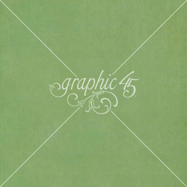 Graphic 45 Fairy Boutique 12X12 Spring Green Pattern & Solid Sheet