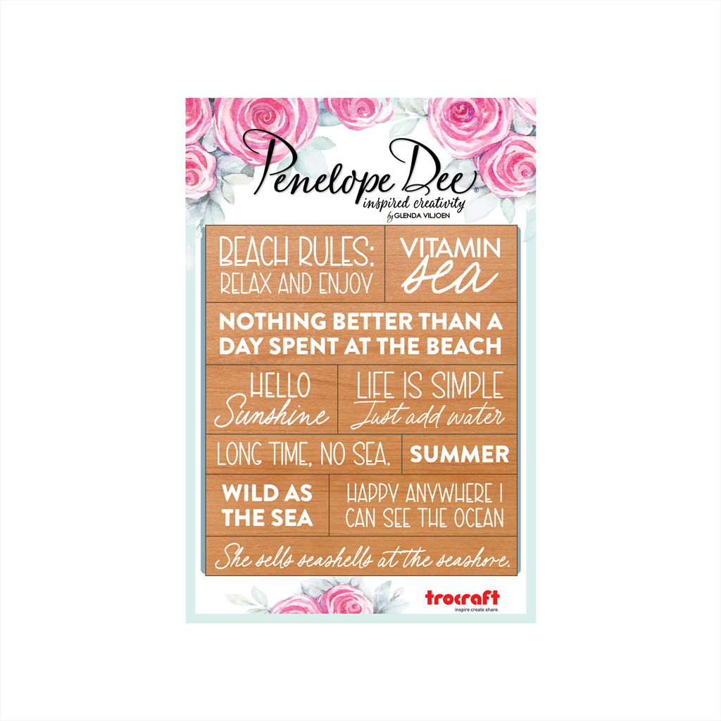 Penelope Dee Sea La Vie Journal Acrylic Strips