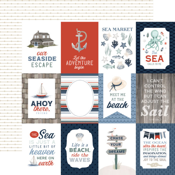 Carta Bella Seashore 12X12 3X4 Journaling Cards Carta Bella Seashore 12X12 3X4 Journaling Cards